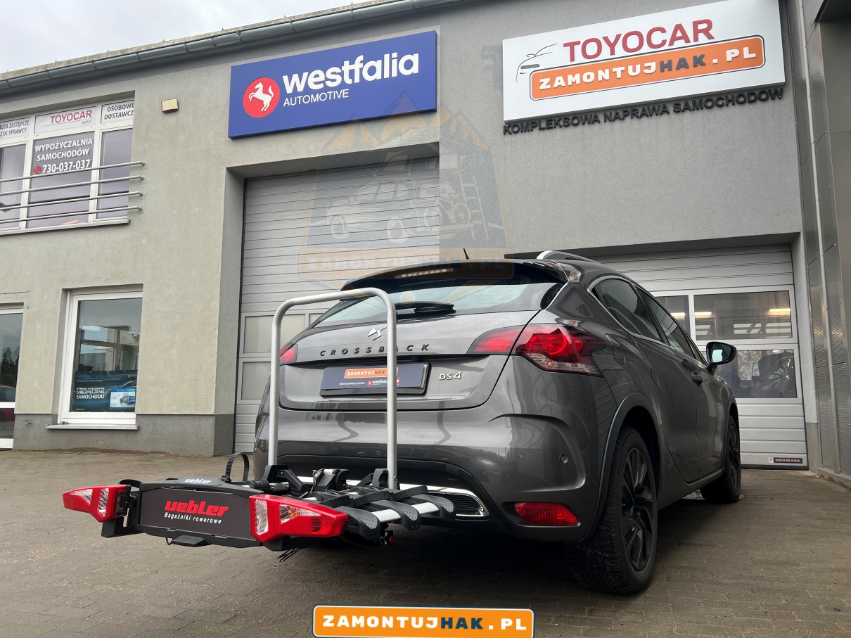 Bezpieczny transport rower&oacute;w na DS4 z bagażnikiem rowerowym Uebler i31